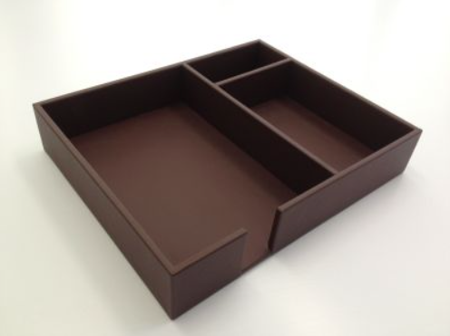 Chocolate Brown Leather Conference Room Organizer Tray WAURSCSA1090 Chocolate Brown Leather Conference Room Organizer Tray WAURSCSA1090